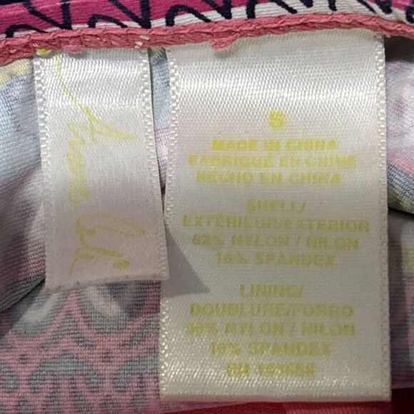 Anne Cole Twist Front Geometric Stripe Swim Bandeau Tankini Top Small Beach Pool - Picture 8 of 9